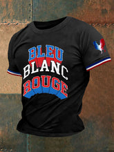 T-shirt à manches courtes Bleu Blanc Rouge Homme